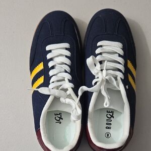Rouge Helium Vibrant Blue and Yellow Canvas Sneakers